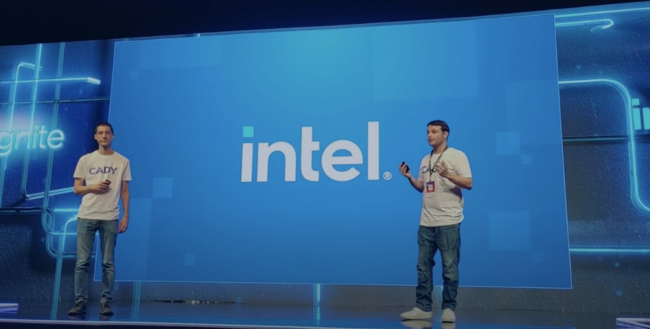 Gilad and Tal at Intel Ignite