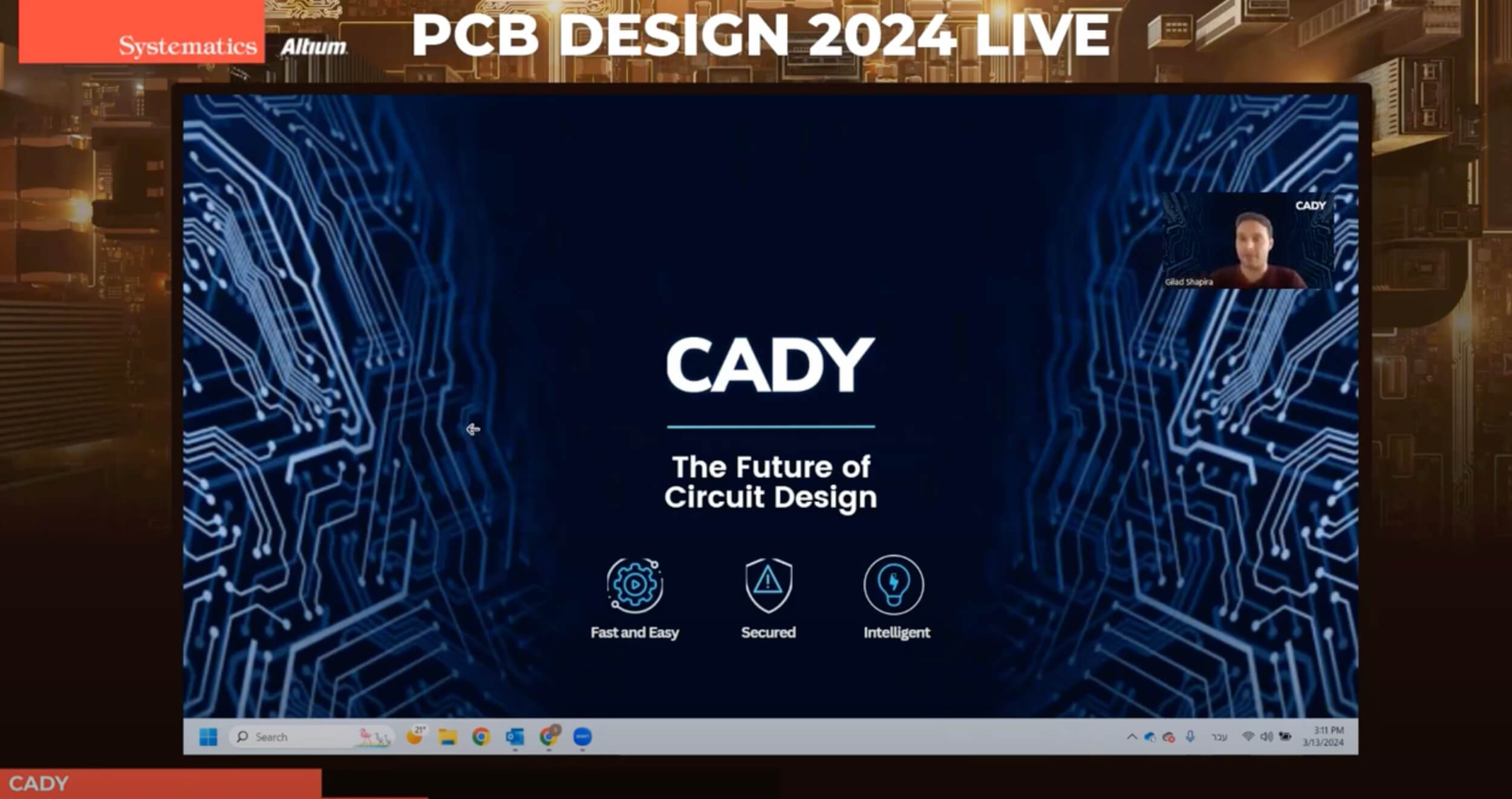 CADY at PCB design live image